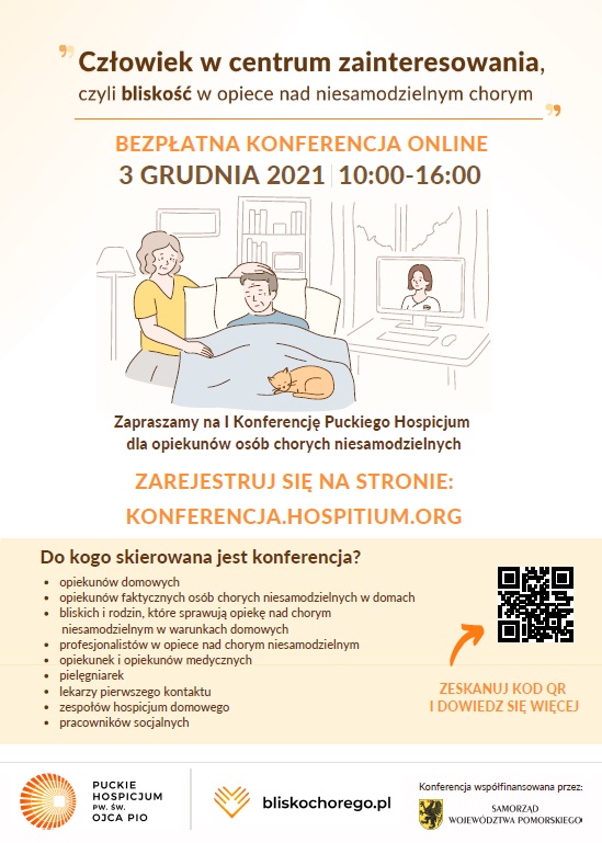 Plakat - zaproszenie na konferencję "Człowiek w centrum zainteresowania". Szczegóły w załączniku poniżej oraz w linku.